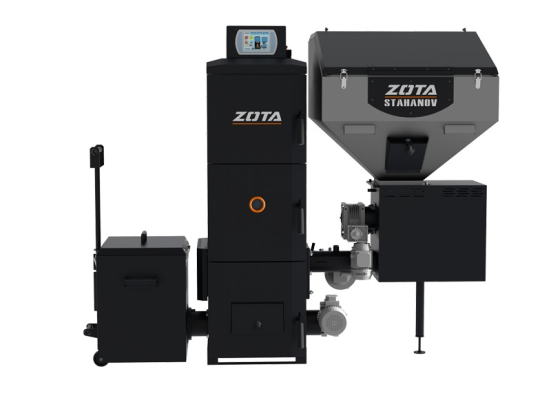Твердотопливный автоматический котел Zota Stahanov Black 135